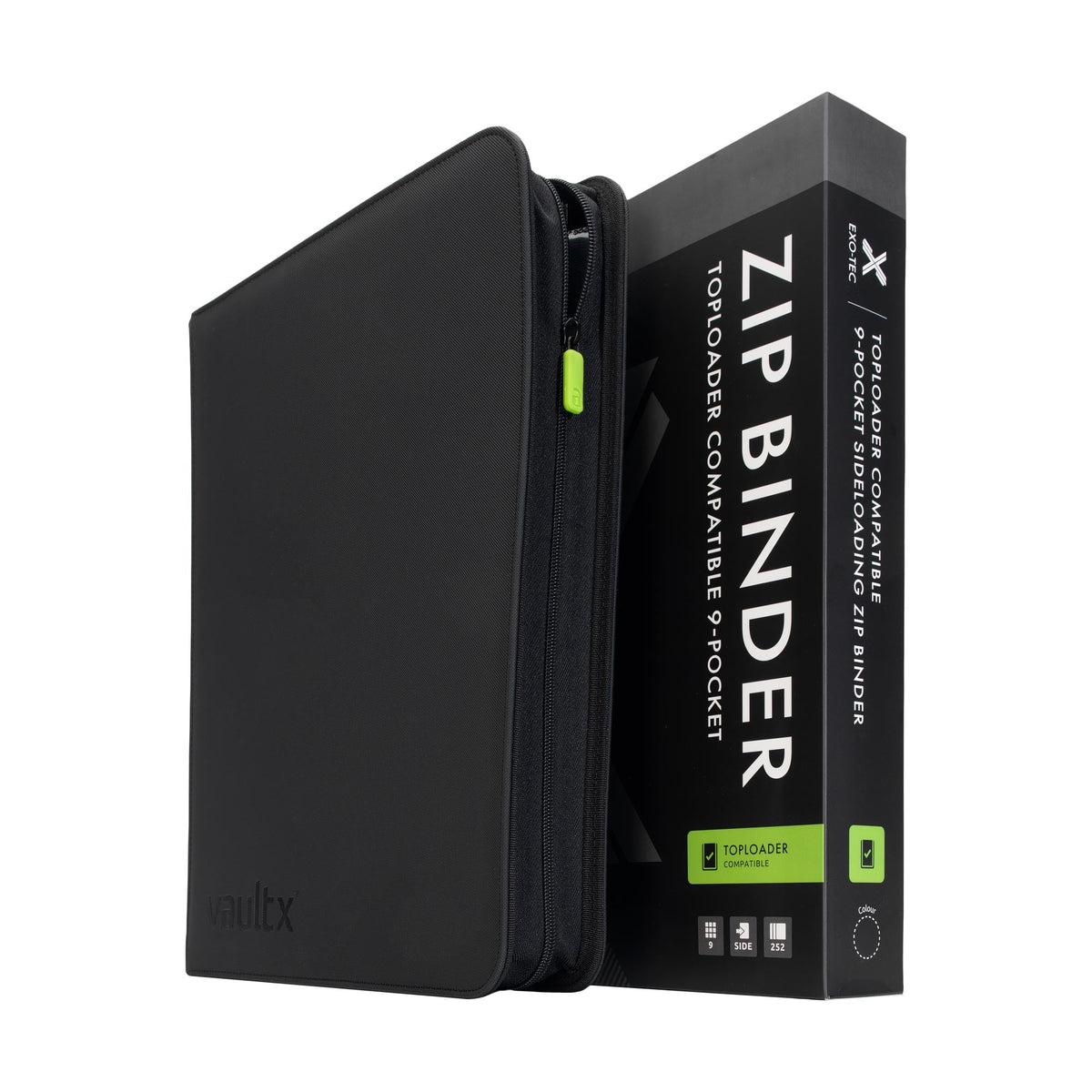 9-Pocket Exo-Tec® Toploader Compatible Zip Binder