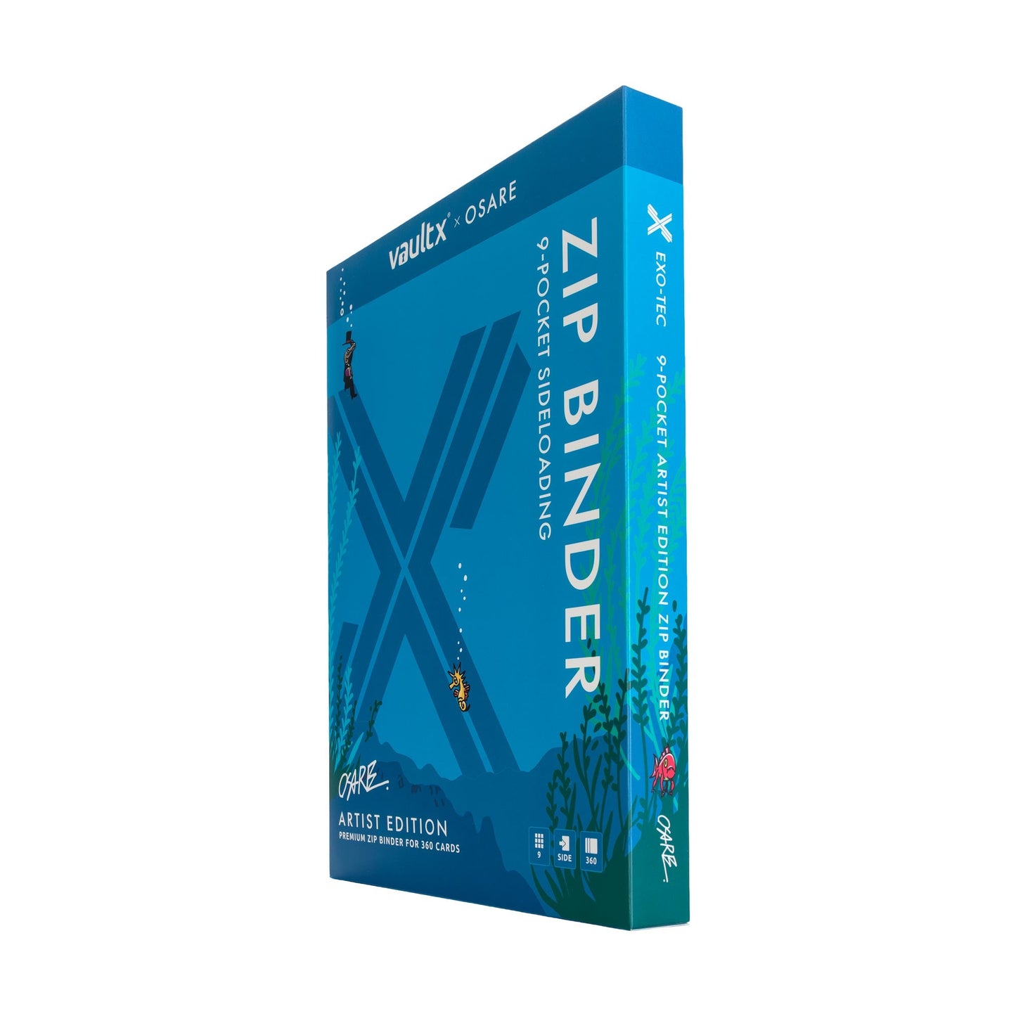 9-Pocket Exo-Tec® Zip Binder Water: Osare