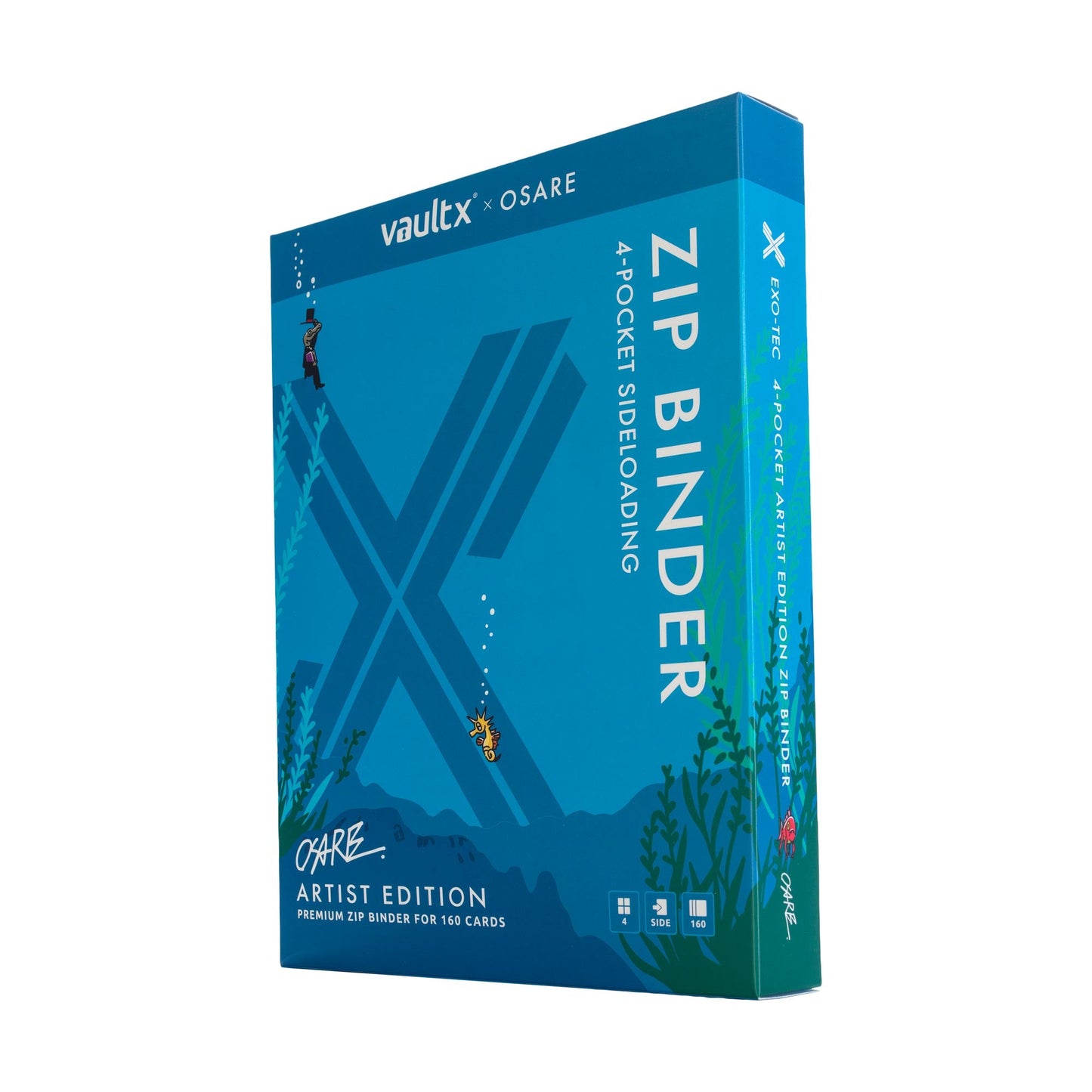 4-Pocket Exo-Tec® Zip Binder Water: Osare