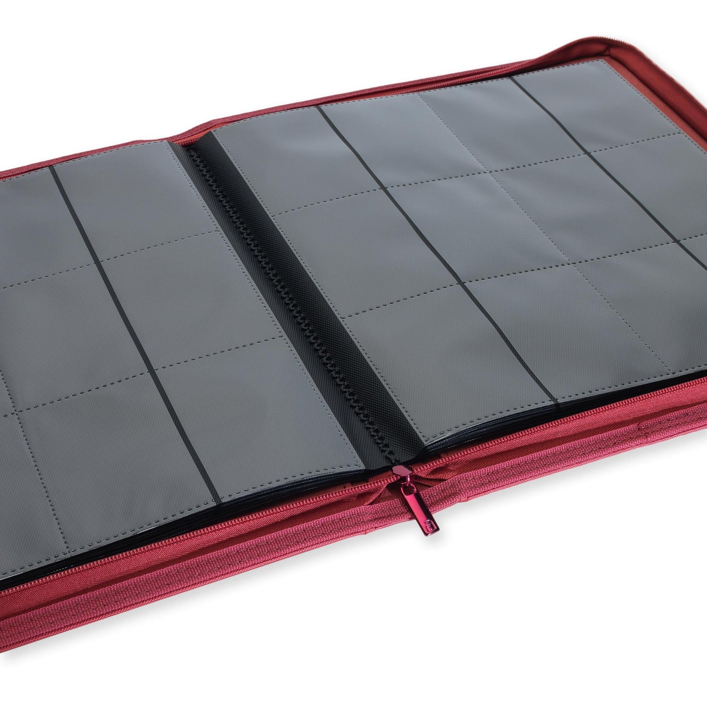 12-Pocket Exo-Tec® Zip Binder Metallic Red