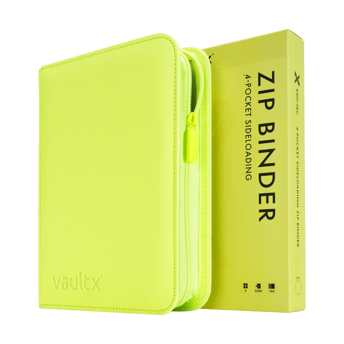 4-Pocket Exo-Tec® Zip Binder Neon Yellow