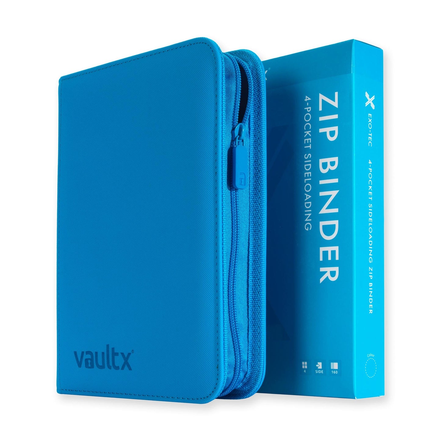 4-Pocket Exo-Tec® Zip Binder Neon Blue