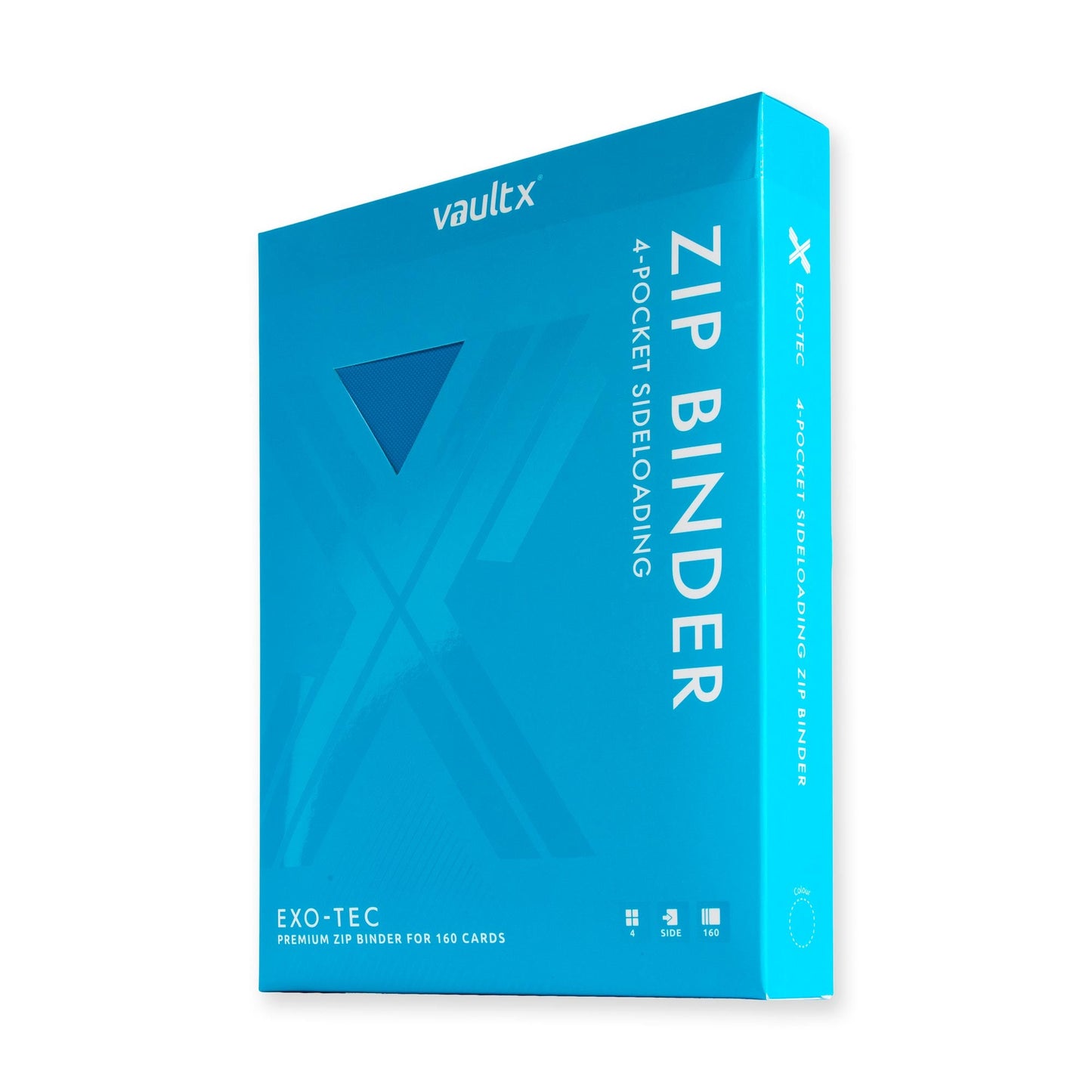 4-Pocket Exo-Tec® Zip Binder Neon Blue