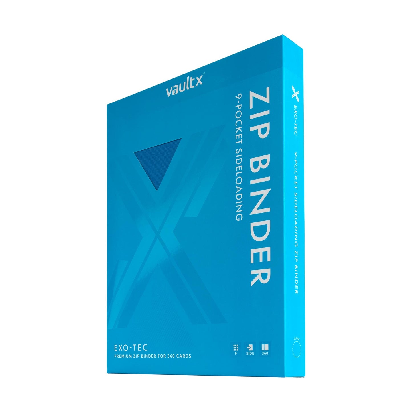 9-Pocket Exo-Tec® Zip Binder Neon Blue