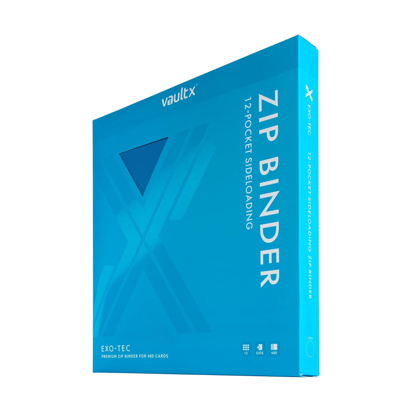 12-Pocket Exo-Tec® Zip Binder Neon Blue