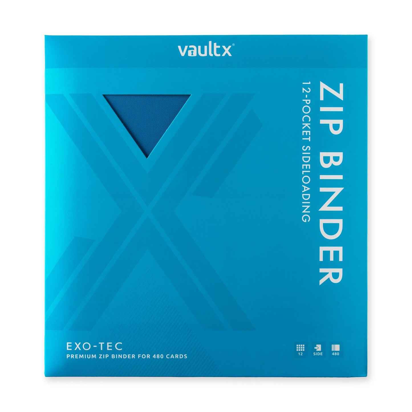 12-Pocket Exo-Tec® Zip Binder Neon Blue