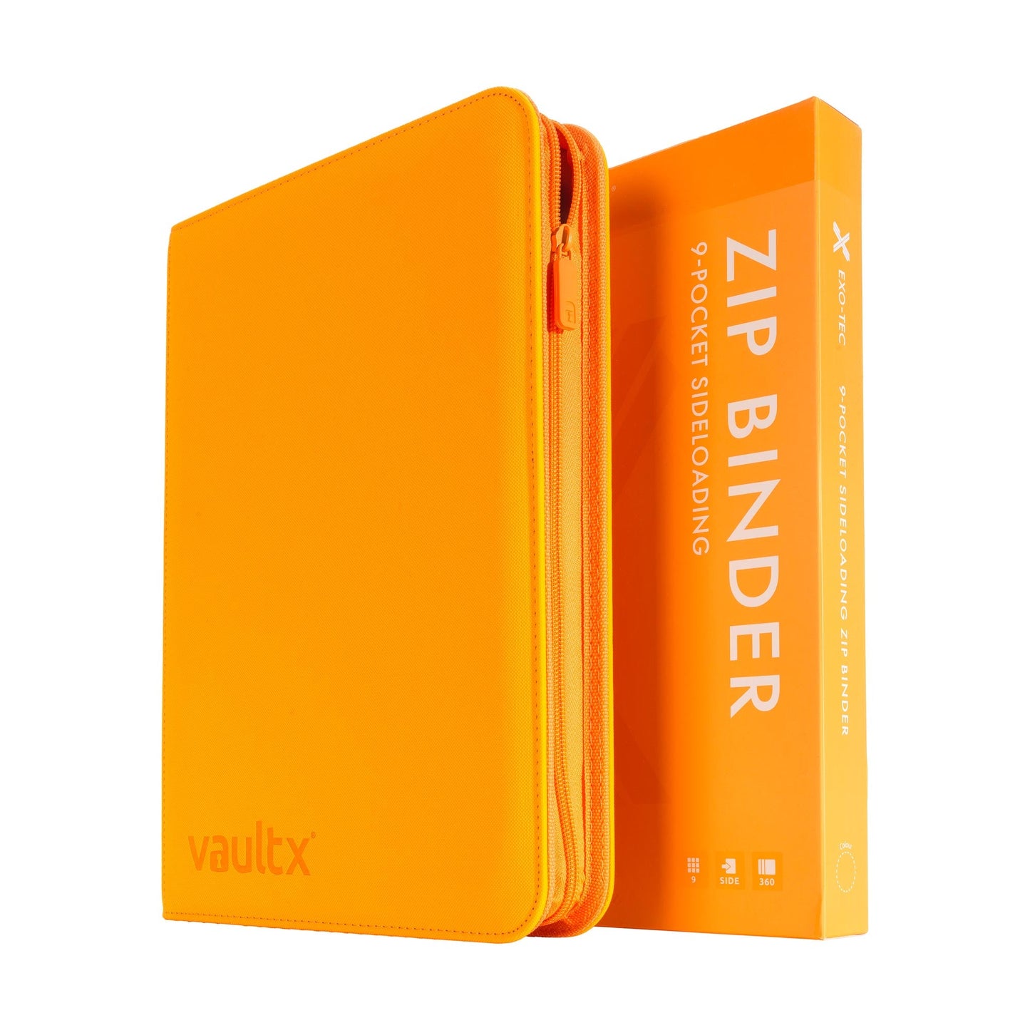 9-Pocket Exo-Tec® Zip Binder Neon Orange