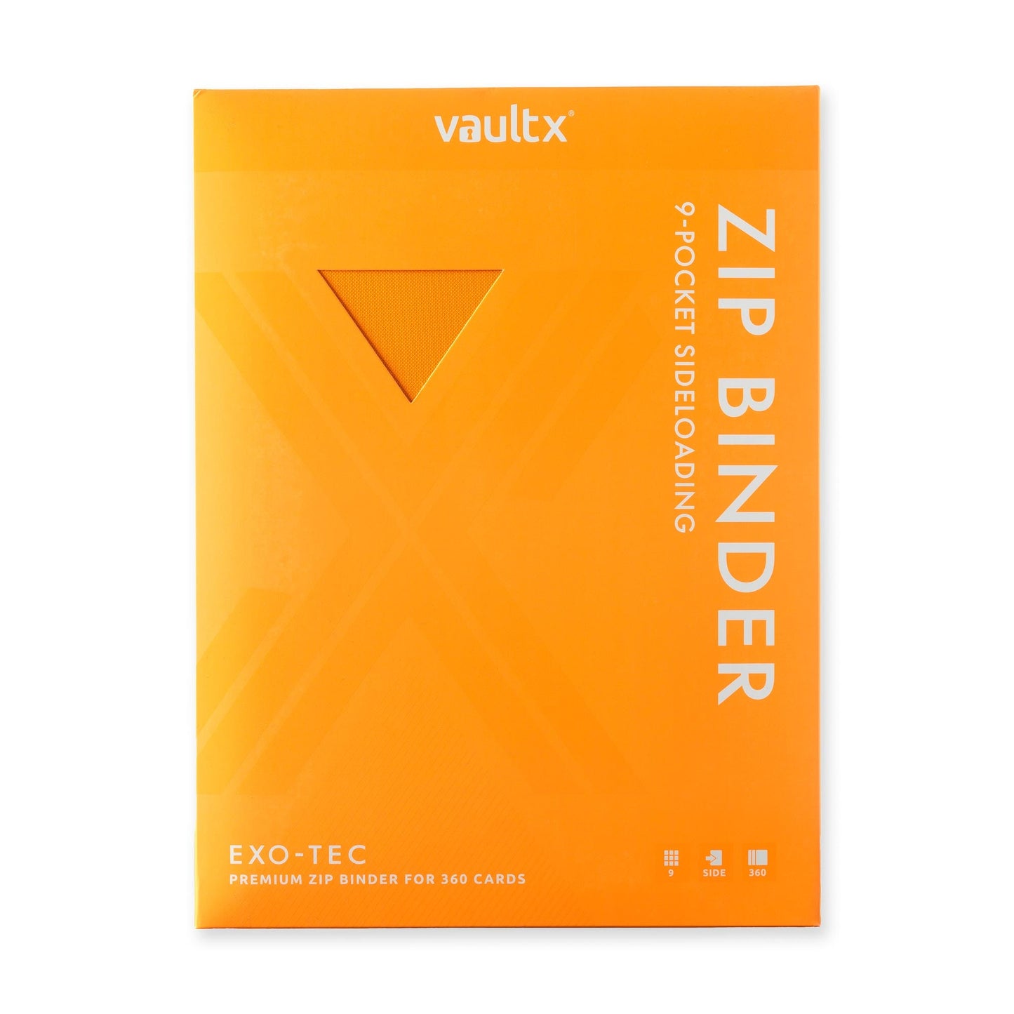 9-Pocket Exo-Tec® Zip Binder Neon Orange