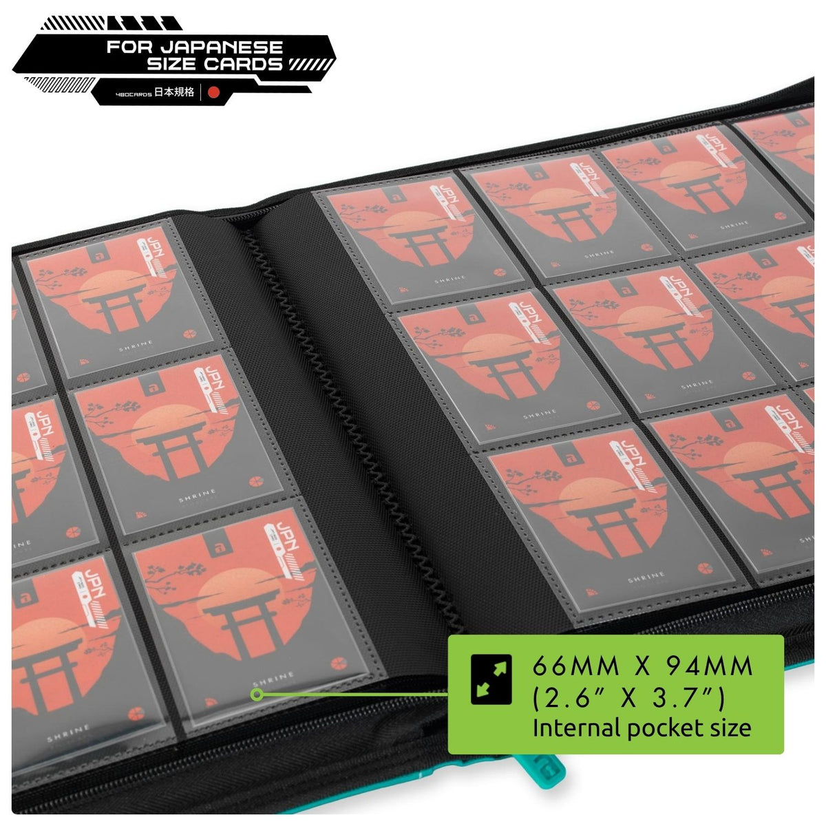 12-Pocket Exo-Tec® Japanese Size Zip Binder