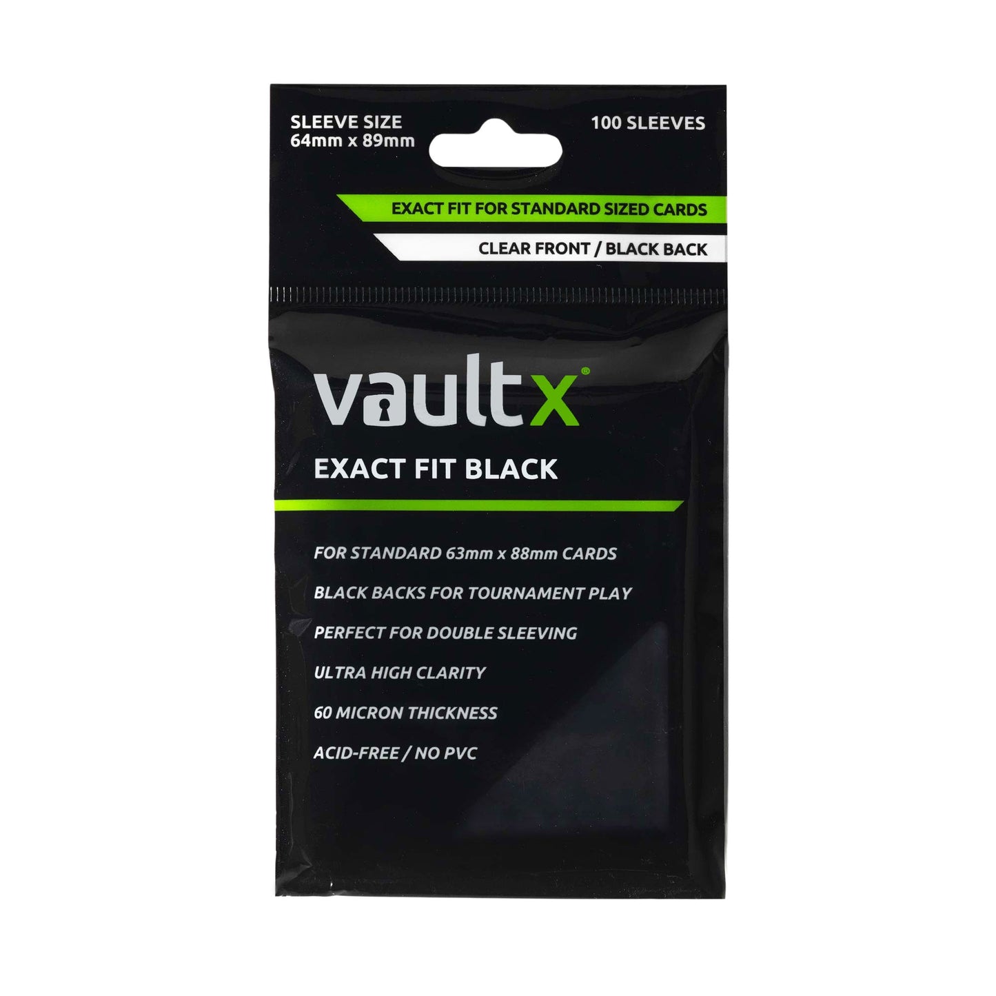 Exact Fit Black Card Sleeves