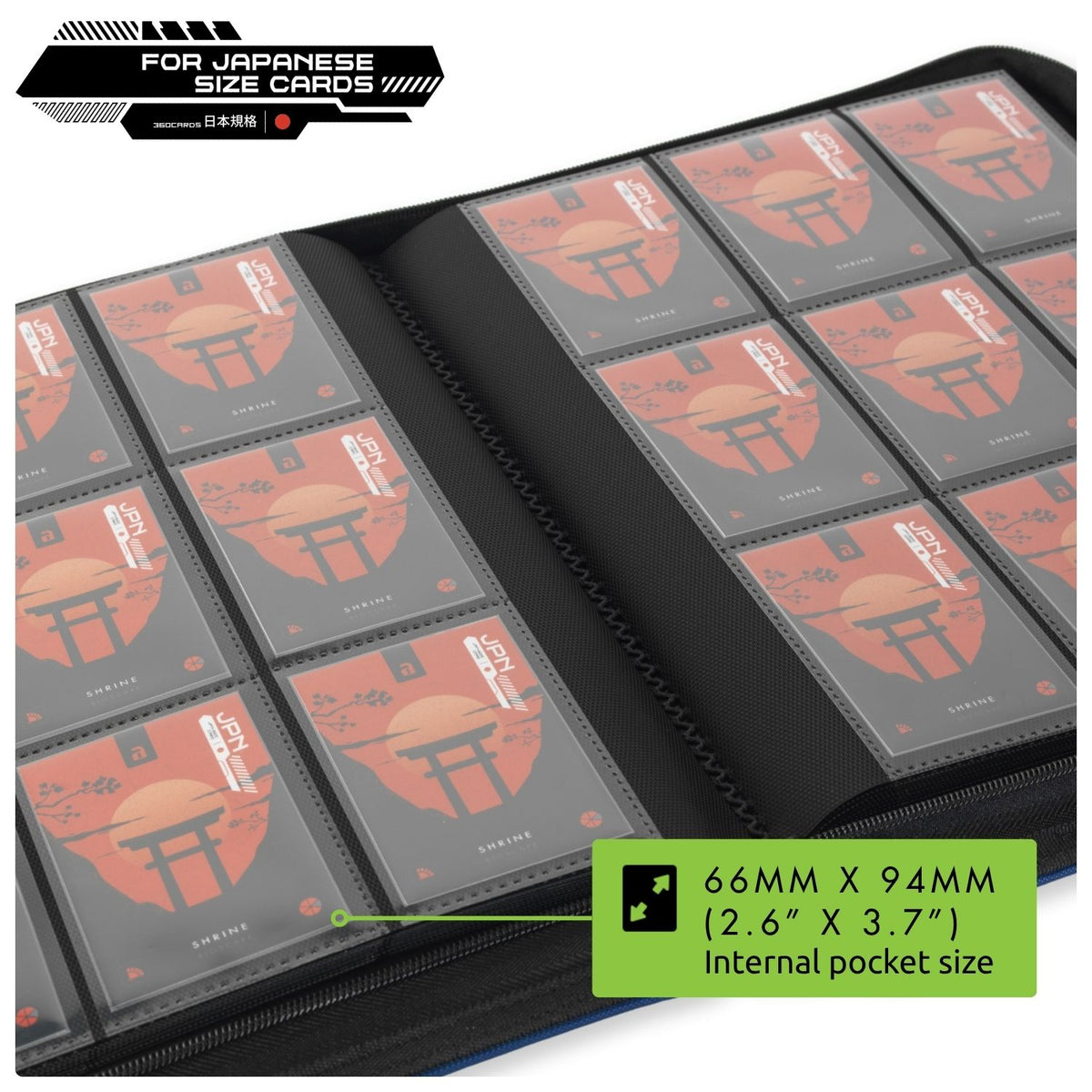 9-Pocket Exo-Tec® Japanese Size Zip Binder