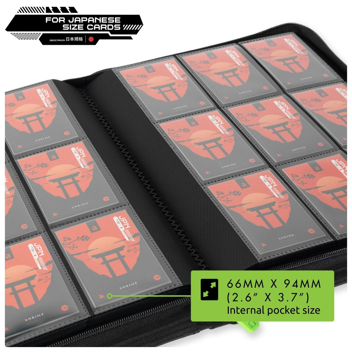 9-Pocket Exo-Tec® Japanese Size Zip Binder